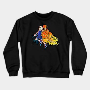 Play Hard Retro Slam Dunk Skull Basketball Crewneck Sweatshirt